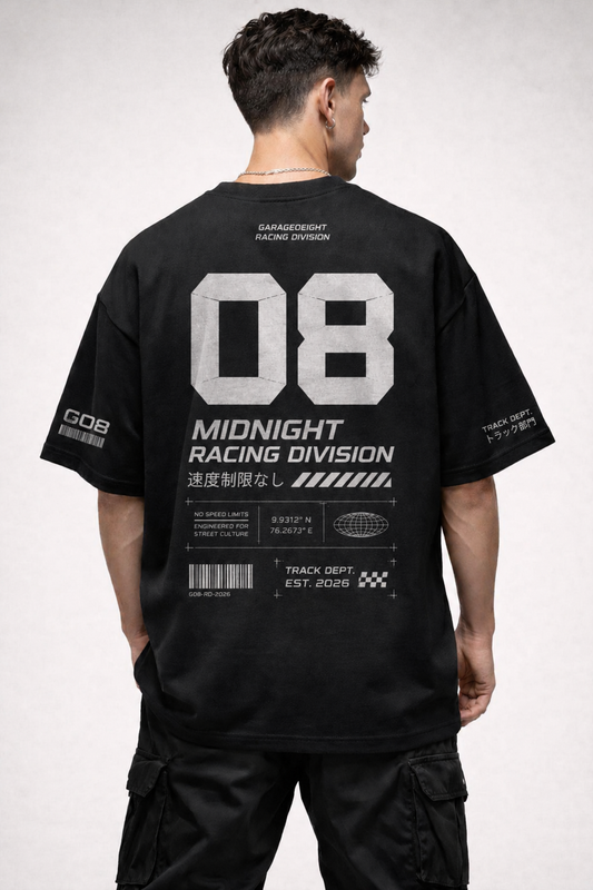 08 MIDNIGHT| BLACK OVERSIZED FIT TEE
