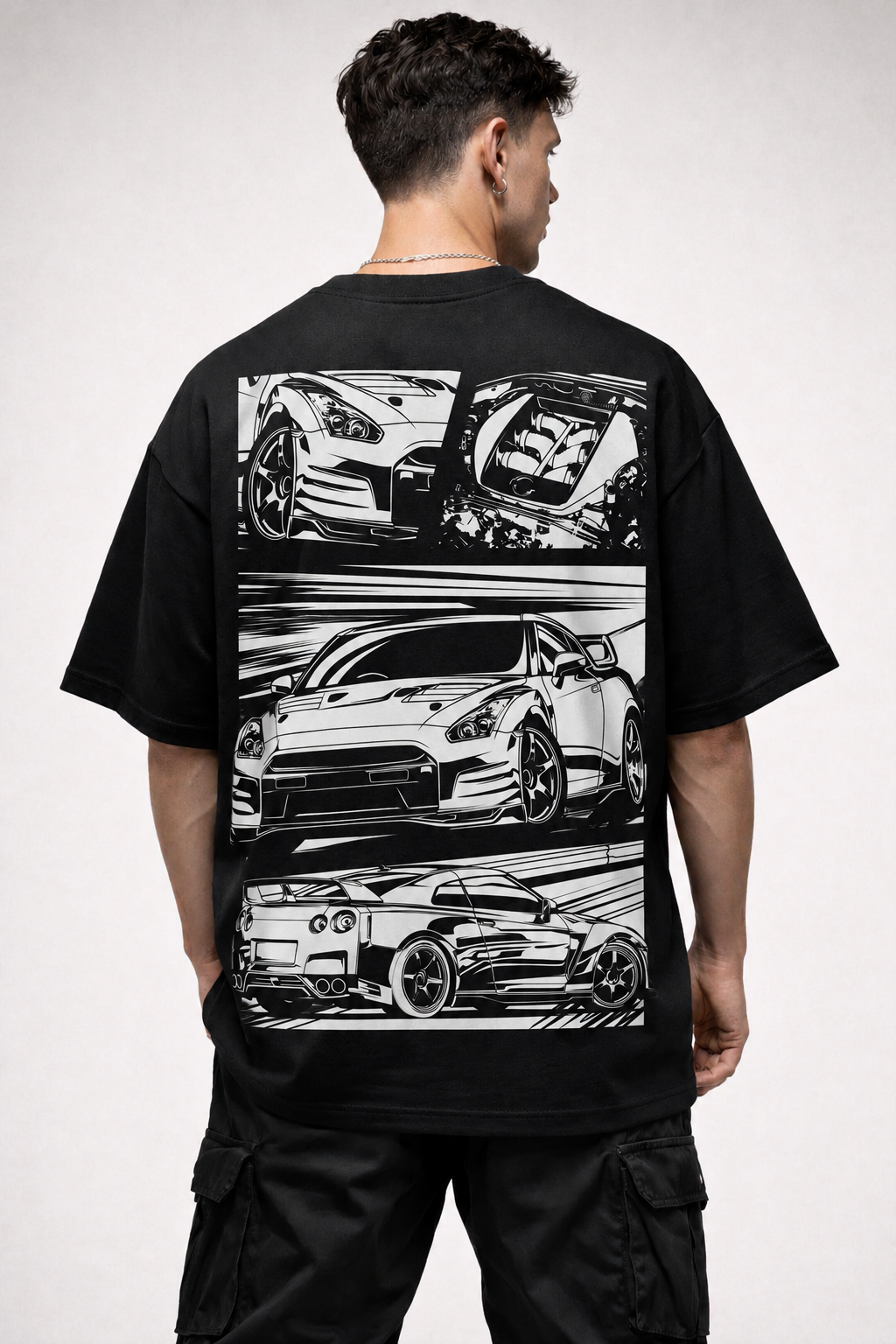 NISSAN GTR | BLACK OVERSIZED FIT TEE