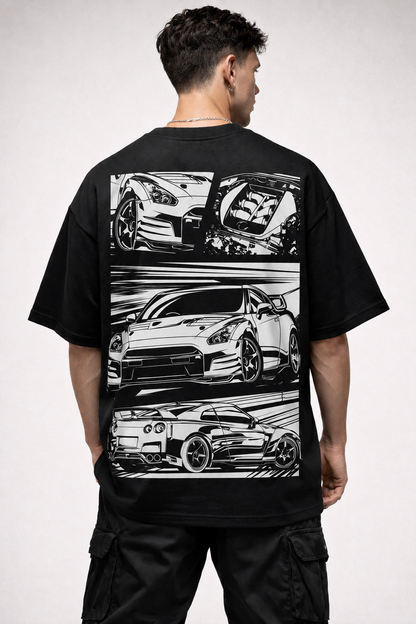 NISSAN GTR | BLACK OVERSIZED FIT TEE