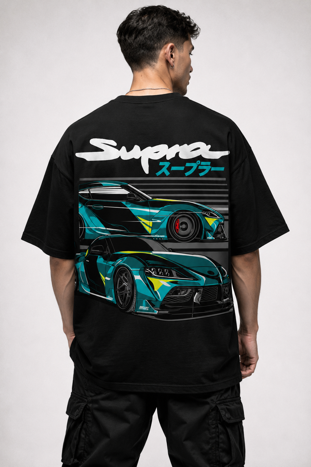 SUPRA | BLACK OVERSIZED FIT TEE
