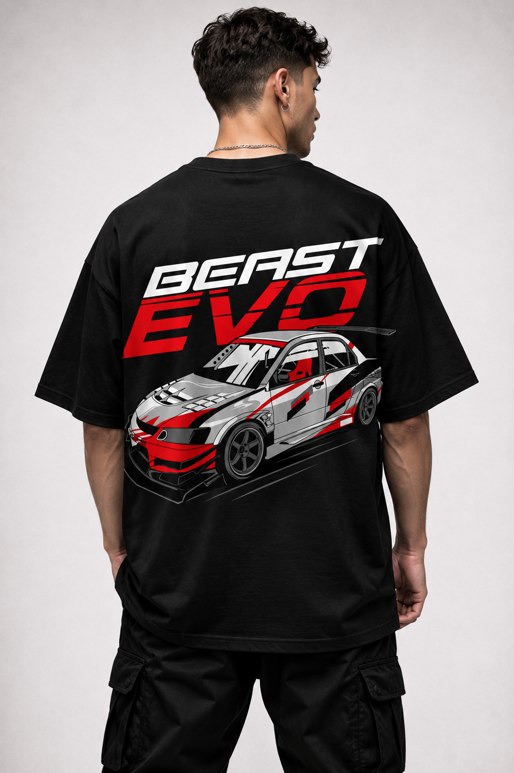 BEAST EVO | BLACK OVERSIZED FIT TEE