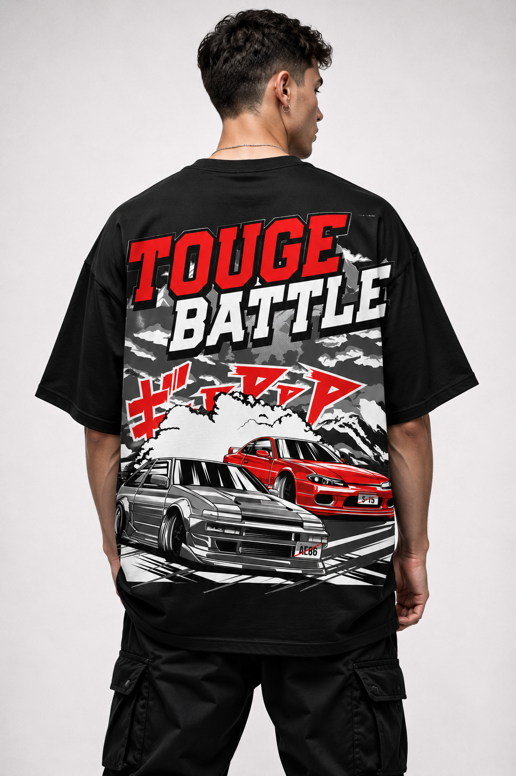 TOUGE BATTLE | BLACK OVERSIZED FIT TEE