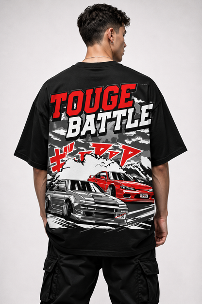 TOUGE BATTLE | BLACK OVERSIZED FIT TEE