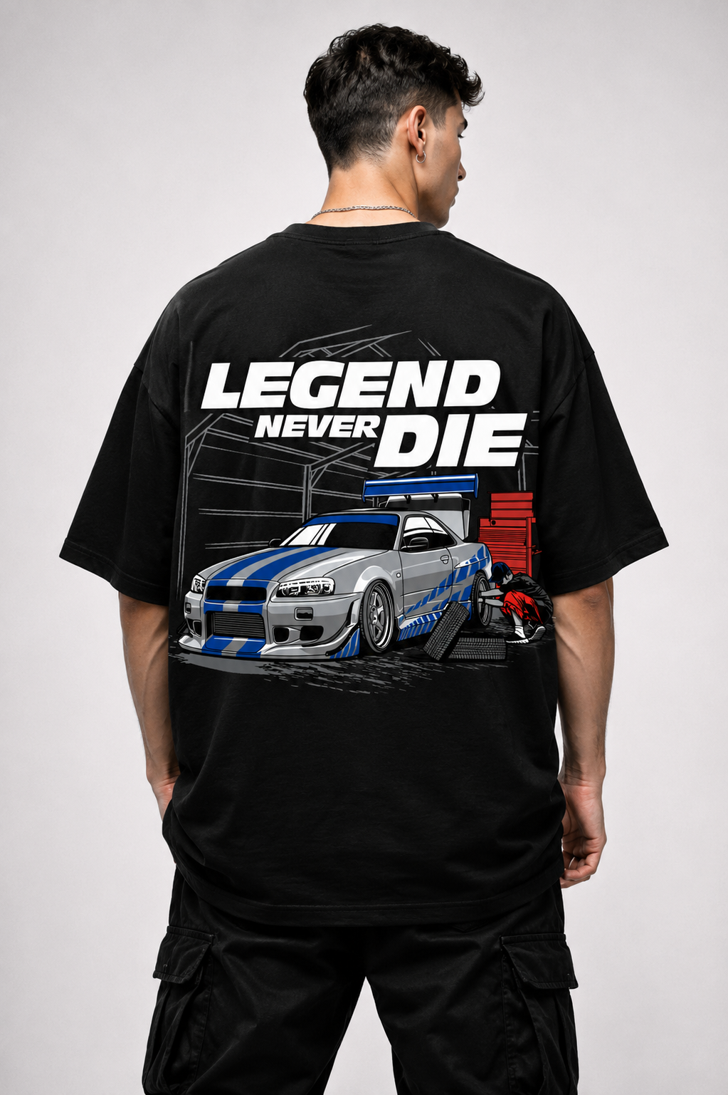 NISSIAN SKYLINE GTR R34 | BLACK OVERSIZED FIT TEE