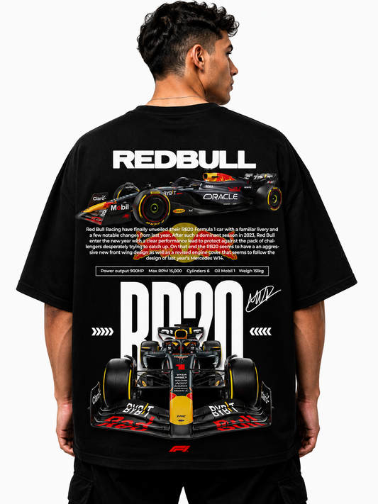 REDBULL ORACLE  T-SHIRT | BLACK OVERSIZED FIT TEE