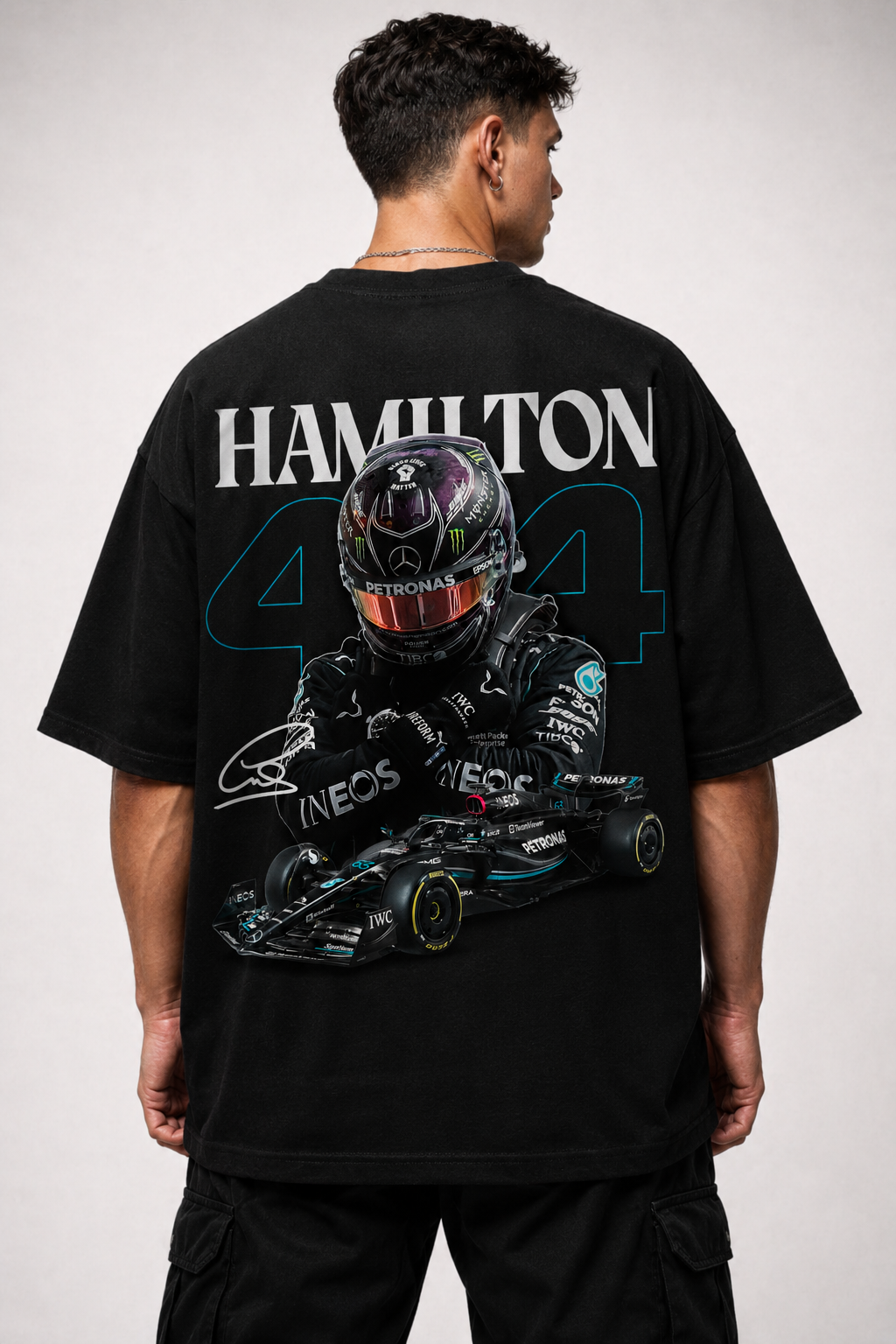 HAMILTON SIGNATURE T-SHIRT | BLACK OVERSIZED FIT TEE