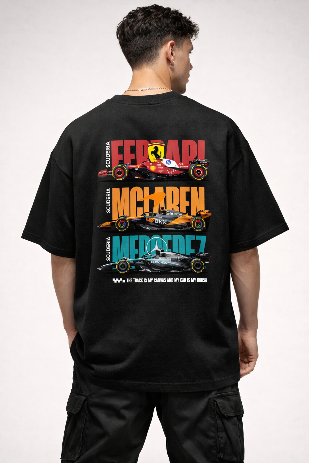 FORMULA ONE MIX | BLACK OVERSIZED FIT TEE