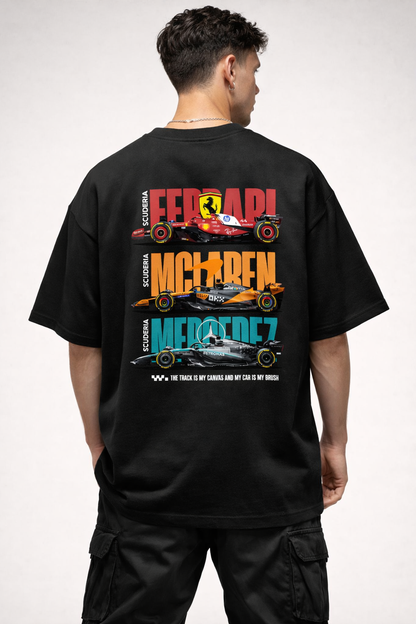 FORMULA ONE MIX | BLACK OVERSIZED FIT TEE