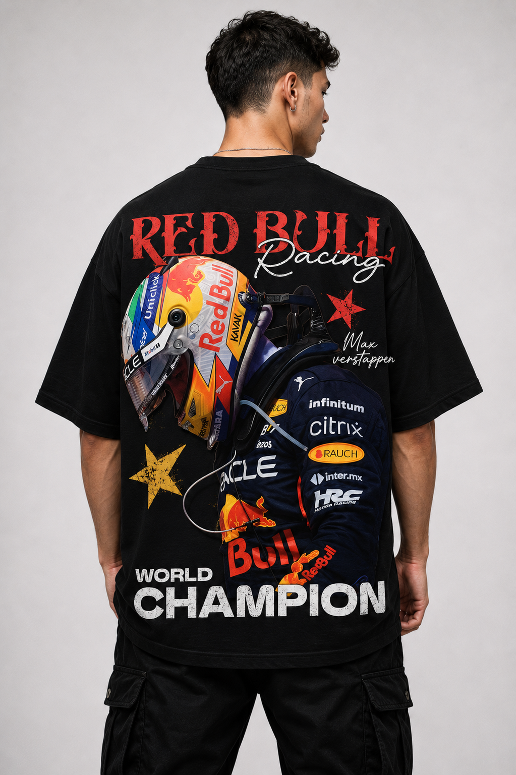 MAX VERSTAPPEN | BLACK OVERSIZED FIT TEE