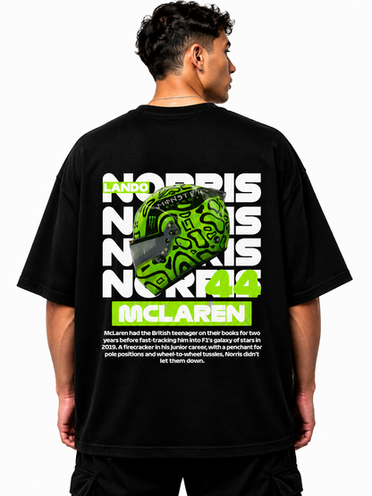 LANDO NORRIS 44 | BLACK OVERSIZED FIT TEE