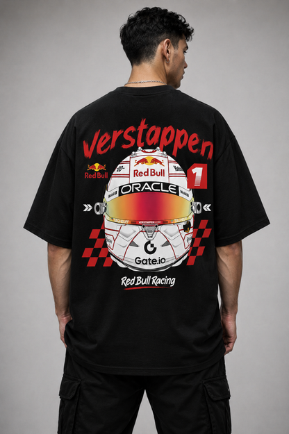 MAX VERSTAPPEN HELMET | BLACK OVERSIZED FIT TEE