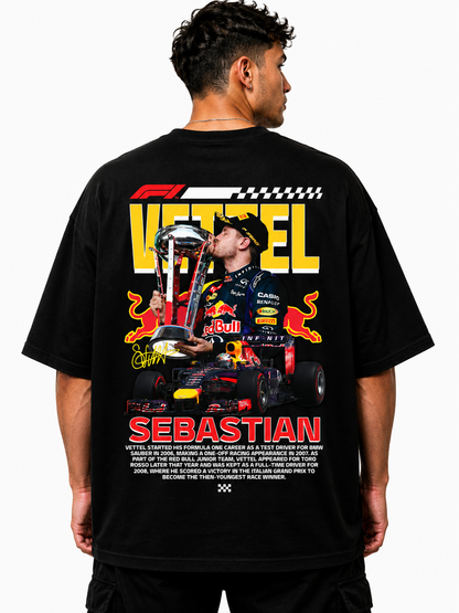 SEBASTIAN VETTEL | BLACK OVERSIZED FIT TEE