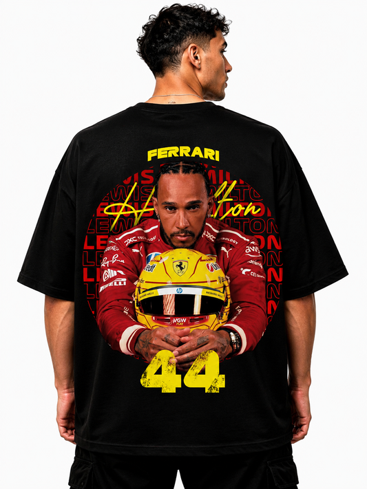 LEWIS HAMILTON 44 HELMET | BLACK OVERSIZED FIT TEE