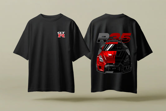 R35 | BLACK OVERSIZED FIT TEE
