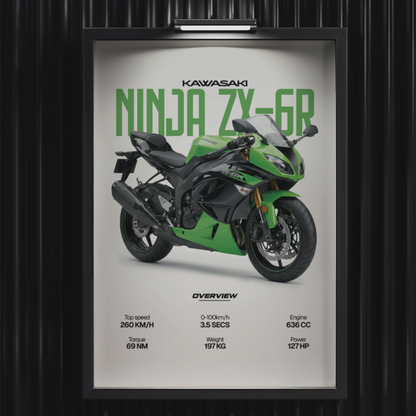 KAWASAKI NINJA ZX-6R | PHOTO FRAMES