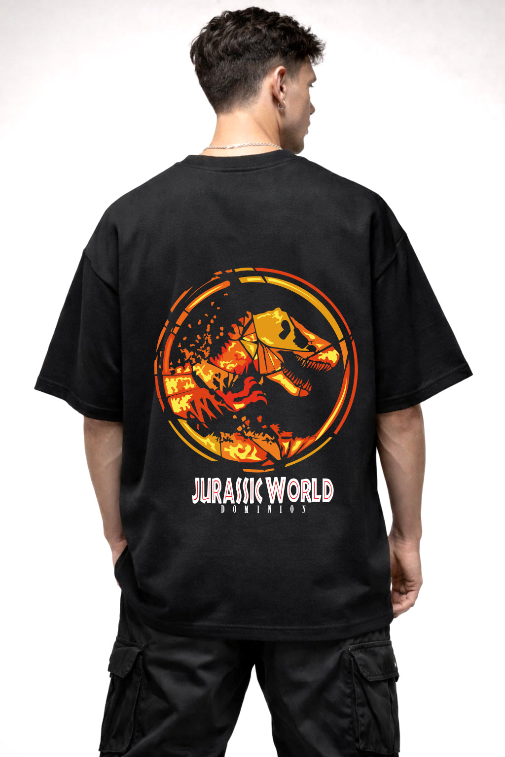 JURASSIC WORLD GOLD | BLACK OVERSIZED FIT TEE