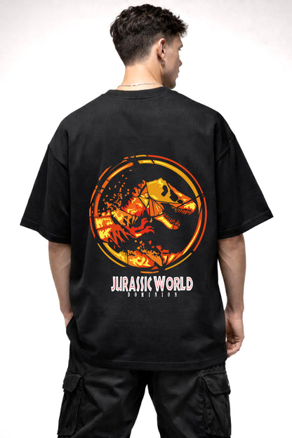 JURASSIC WORLD GOLD | BLACK OVERSIZED FIT TEE