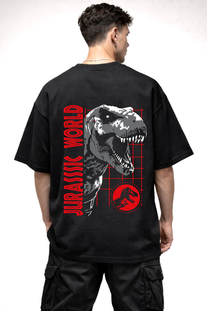 JURASSIC WORLD REXY | BLACK OVERSIZED FIT TEE