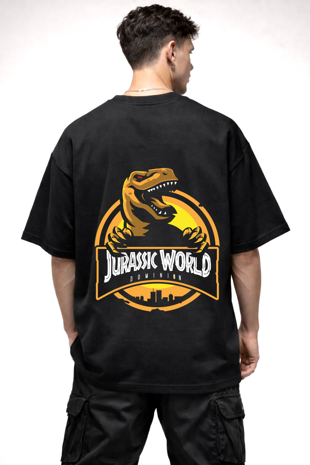 JURASSIC WORLD REXY YELLOW | BLACK OVERSIZED FIT TEE