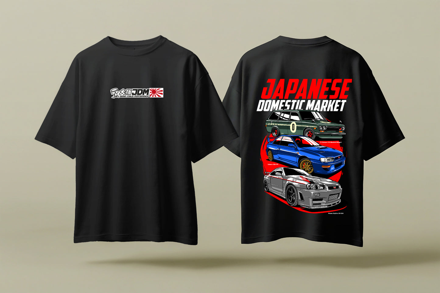 JAPANESE DOMESTIC MARKET | BLACK OVERSIZED FIT TEE