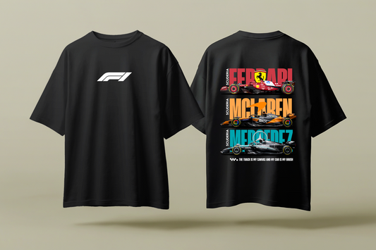 F1 MIX | BLACK OVERSIZED FIT TEE