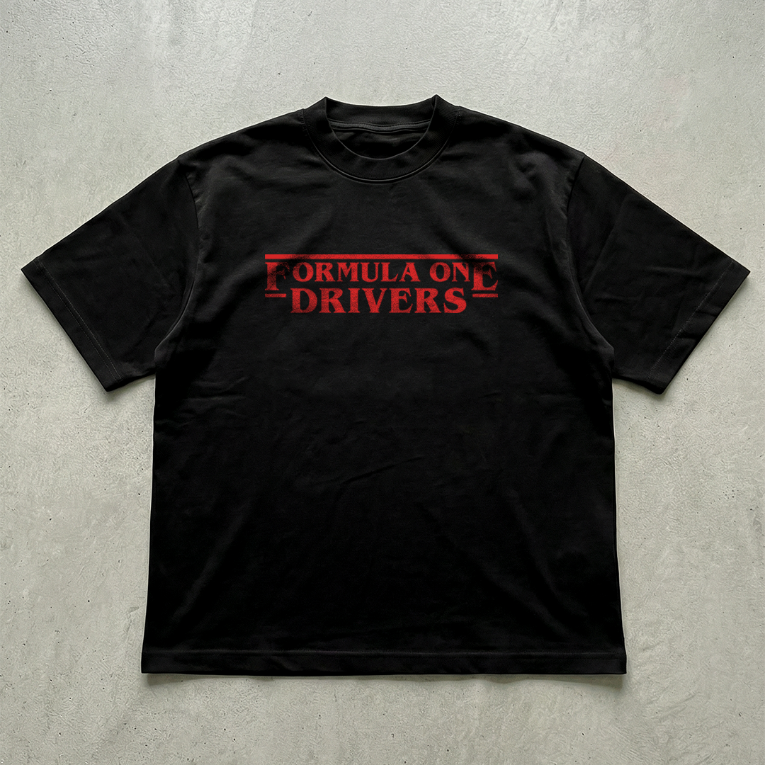 FORMULA ONE DRIVERS| BLACK OVERSIZED FIT TEE