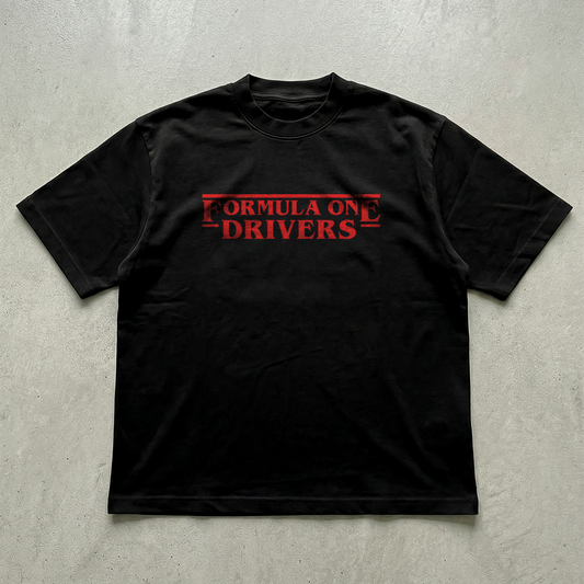 FORMULA ONE DRIVERS| BLACK OVERSIZED FIT TEE