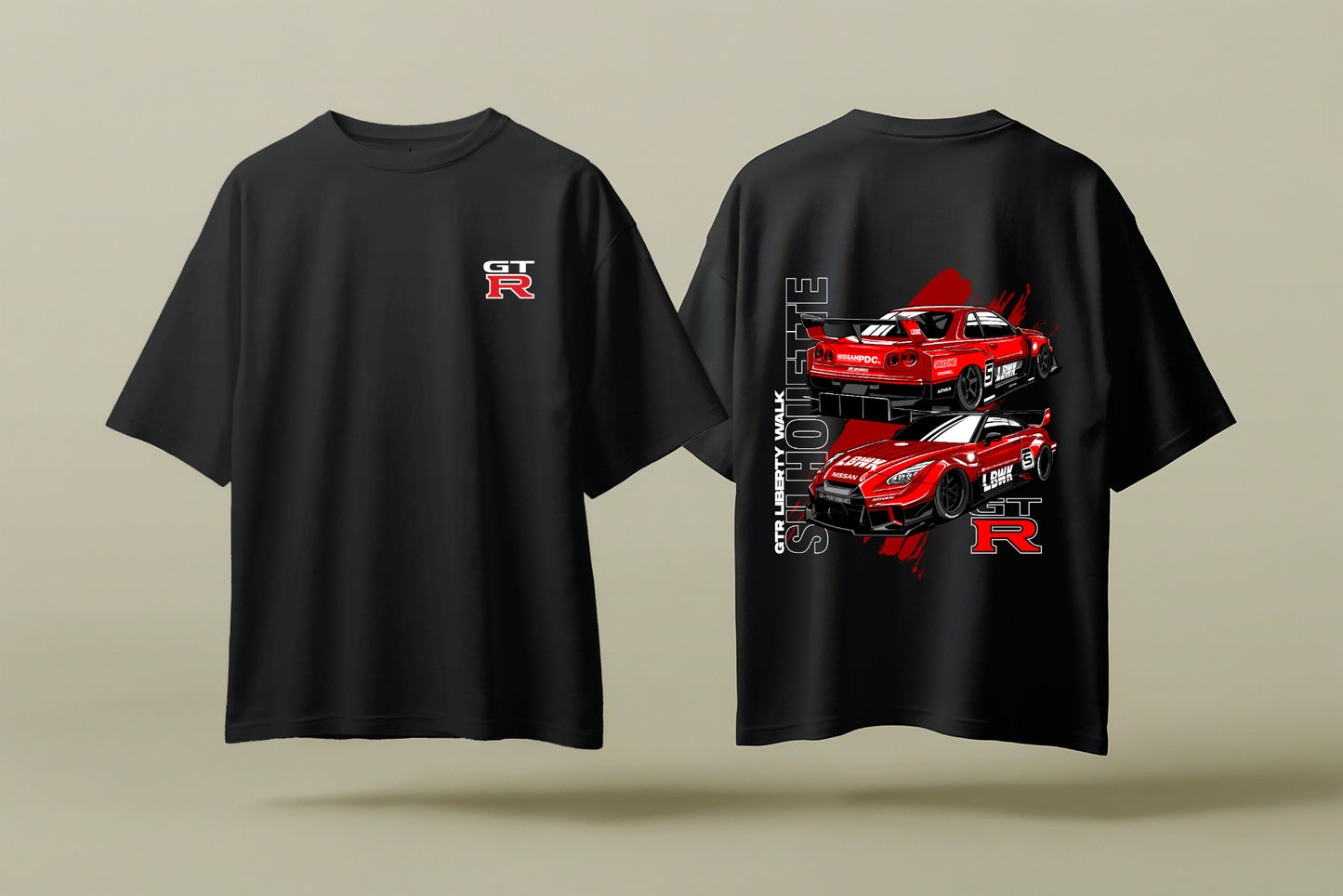 NISSAN GTR | BLACK OVERSIZED FIT TEE