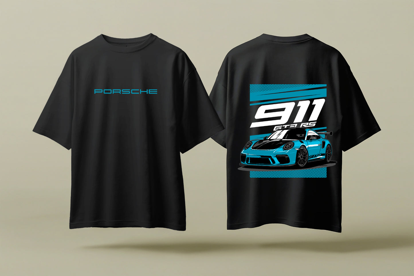 PORSCHE 911 | BLACK OVERSIZED FIT TEE