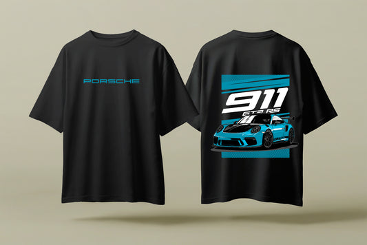 PORSCHE 911 | BLACK OVERSIZED FIT TEE