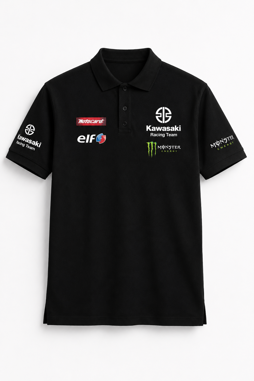 KAWASAKI REPLICA POLO T-SHIRTS | BLACK POLO TEE