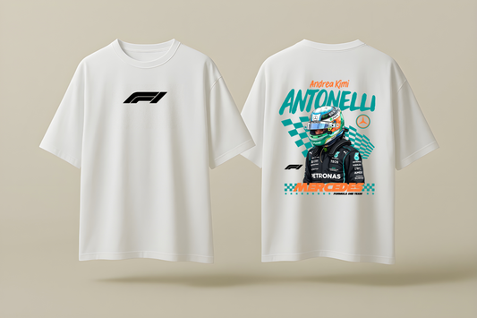 KIMI ANTONELLI | WHITE OVERSIZED FIT TEE