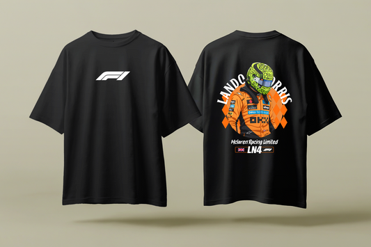 LANDO NORRIS V2 | BLACK OVERSIZED FIT TEE