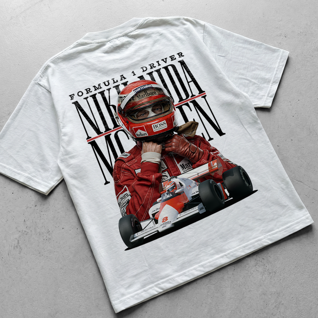 NIKKI LAUDA | WHITE OVERSIZED FIT TEE