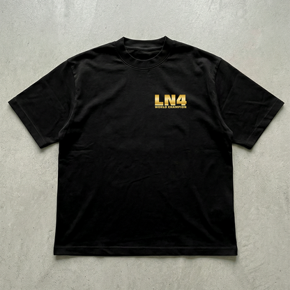LANDO NORRIS WORLD CHAMPION | BLACK OVERSIZED FIT TEE