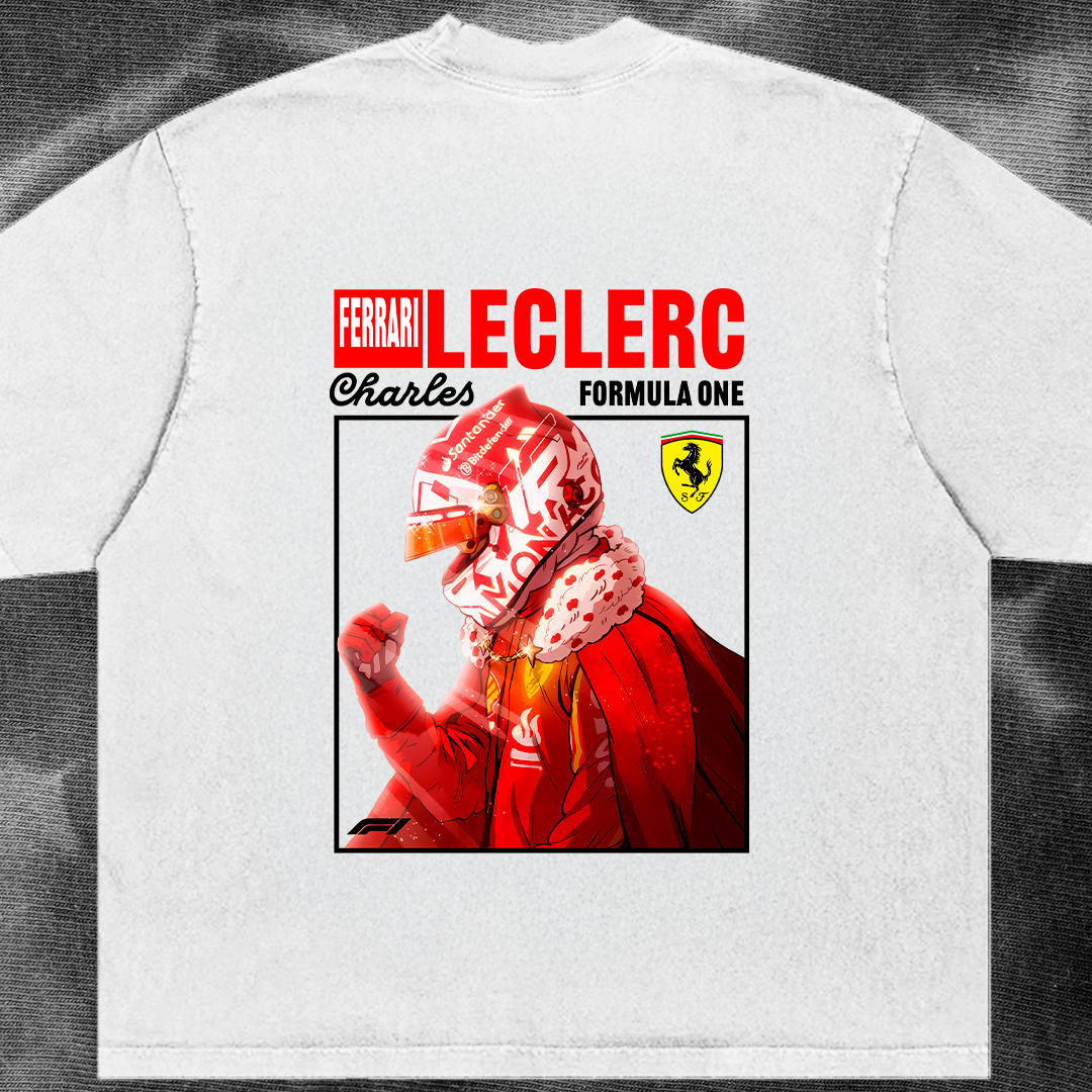 CHARLES LECLERC F1 | WHITE OVERSIZED FIT TEE