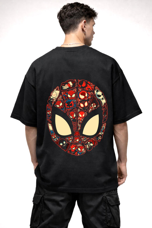 SPIDY MASK GRAPHIC | BLACK OVERSIZED FIT TEE