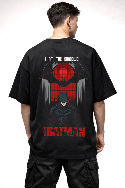 BAT MAN I AM THE SHADOW GRAPHIC | BLACK OVERSIZED FIT TEE