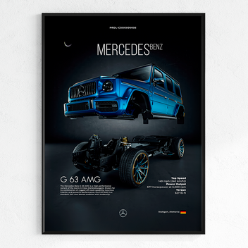 MERCEDES BENZ G 63 AMG BLUE | PHOTO FRAMES