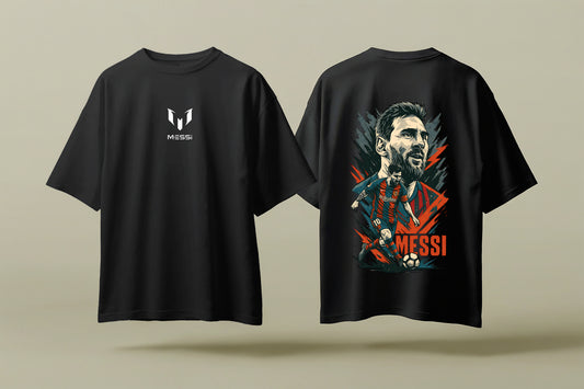 MESSI | BLACK OVERSIZED FIT TEE