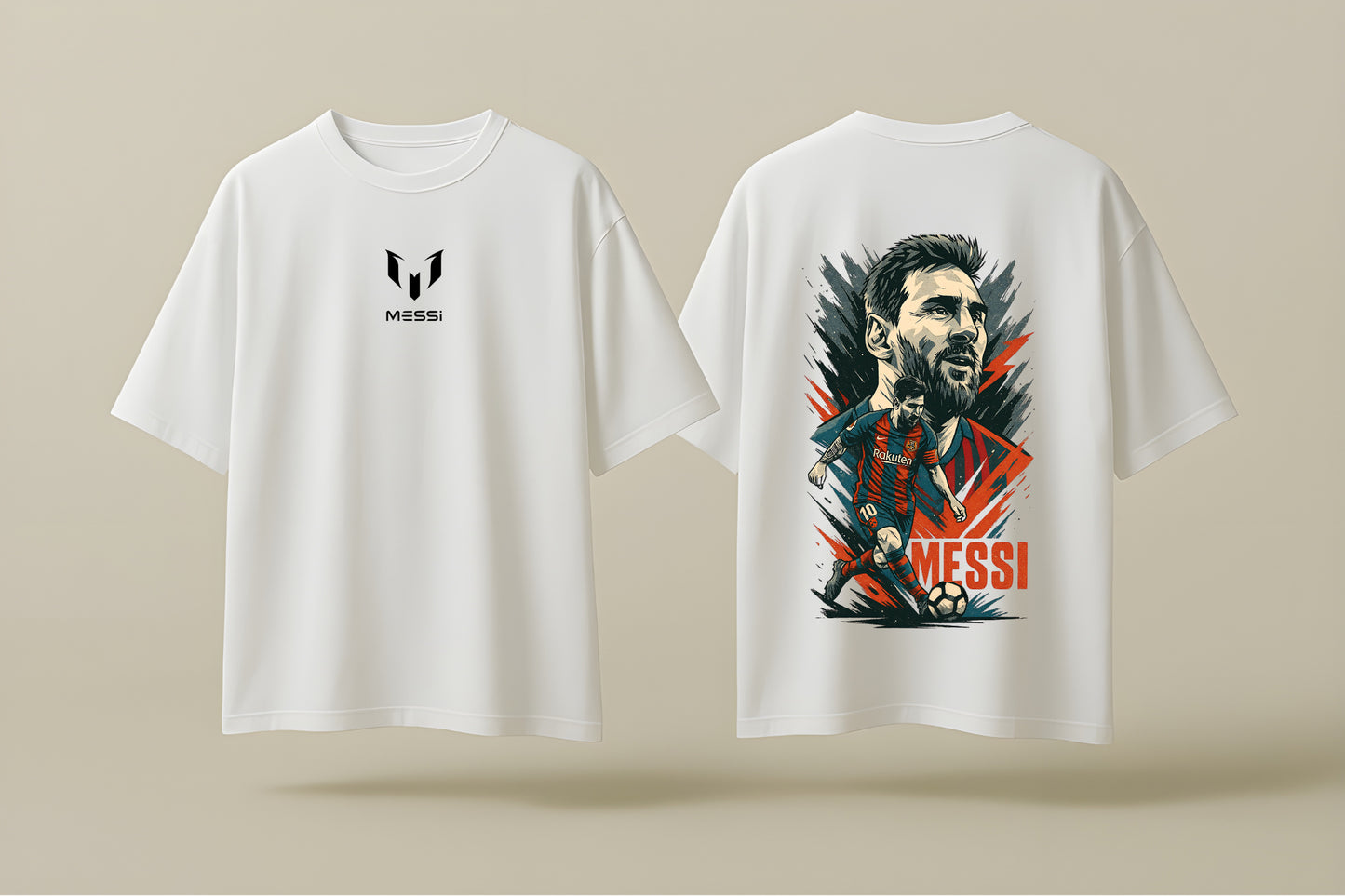 MESSI | WHITE OVERSIZED FIT TEE