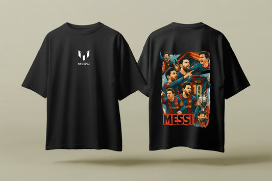 MESSI BARCELONA | BLACK OVERSIZED FIT TEE