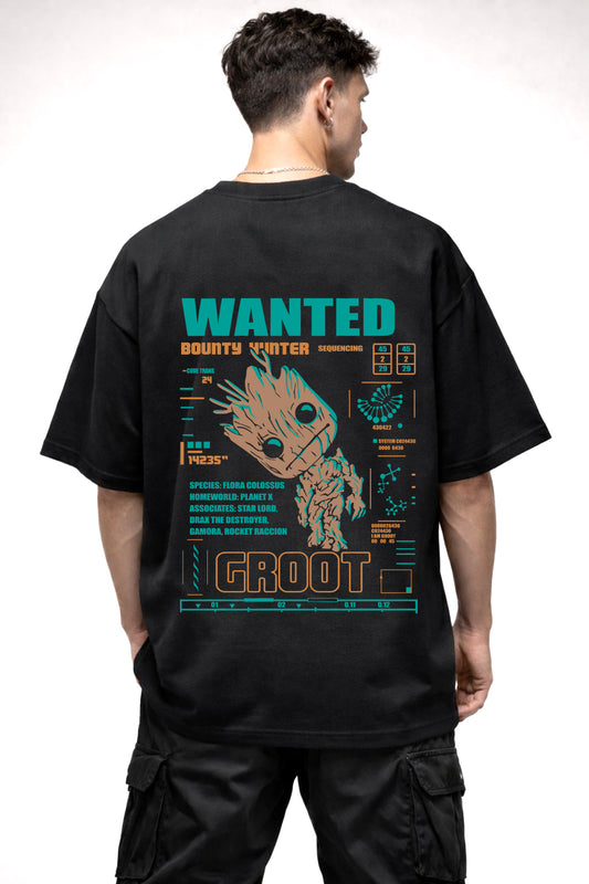 I AM GROOT GRAPHIC | BLACK OVERSIZED FIT TEE