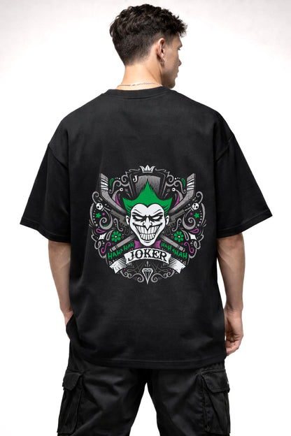 JOCKER BLACK MAD GRAPHIC | BLACK OVERSIZED FIT TEE