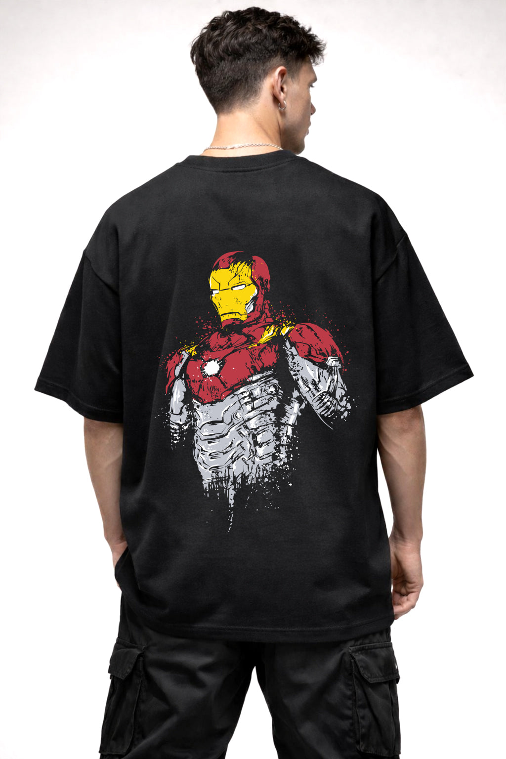 IRON MAN GRAPHIC | BLACK OVERSIZED FIT TEE