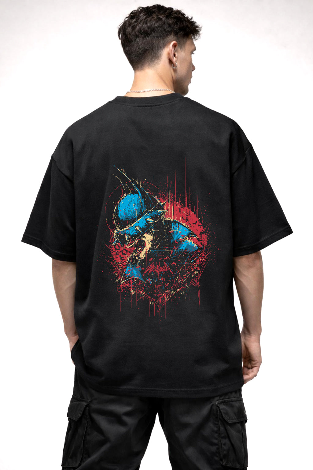 DEVIL BATMAN GRAPHIC | BLACK OVERSIZED FIT TEE