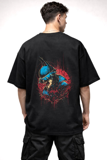 DEVIL BATMAN GRAPHIC | BLACK OVERSIZED FIT TEE