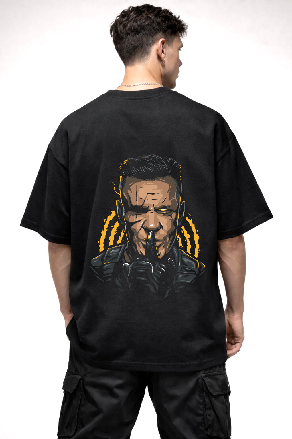 THE PUNISHER GRAPHIC | BLACK OVERSIZED FIT TEE