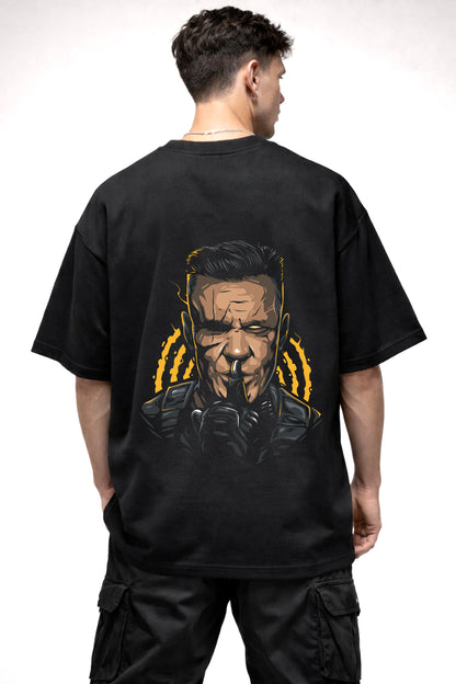 THE PUNISHER GRAPHIC | BLACK OVERSIZED FIT TEE
