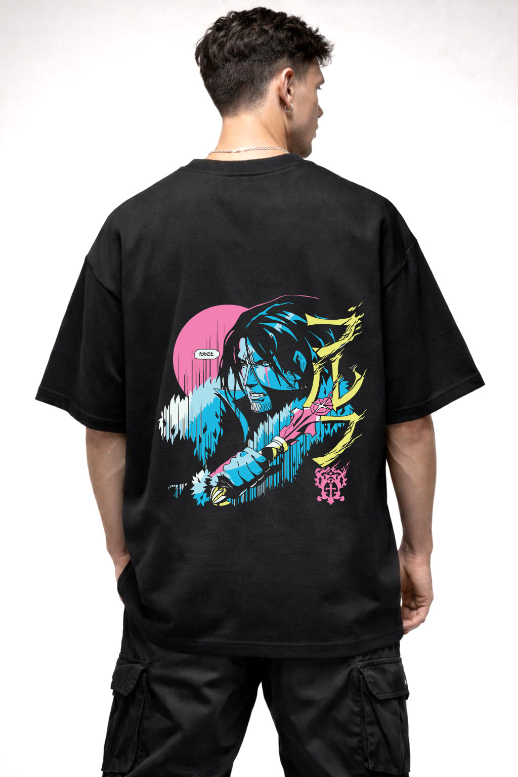 THE WARRIOR GRAPHIC | BLACK OVERSIZED FIT TEE